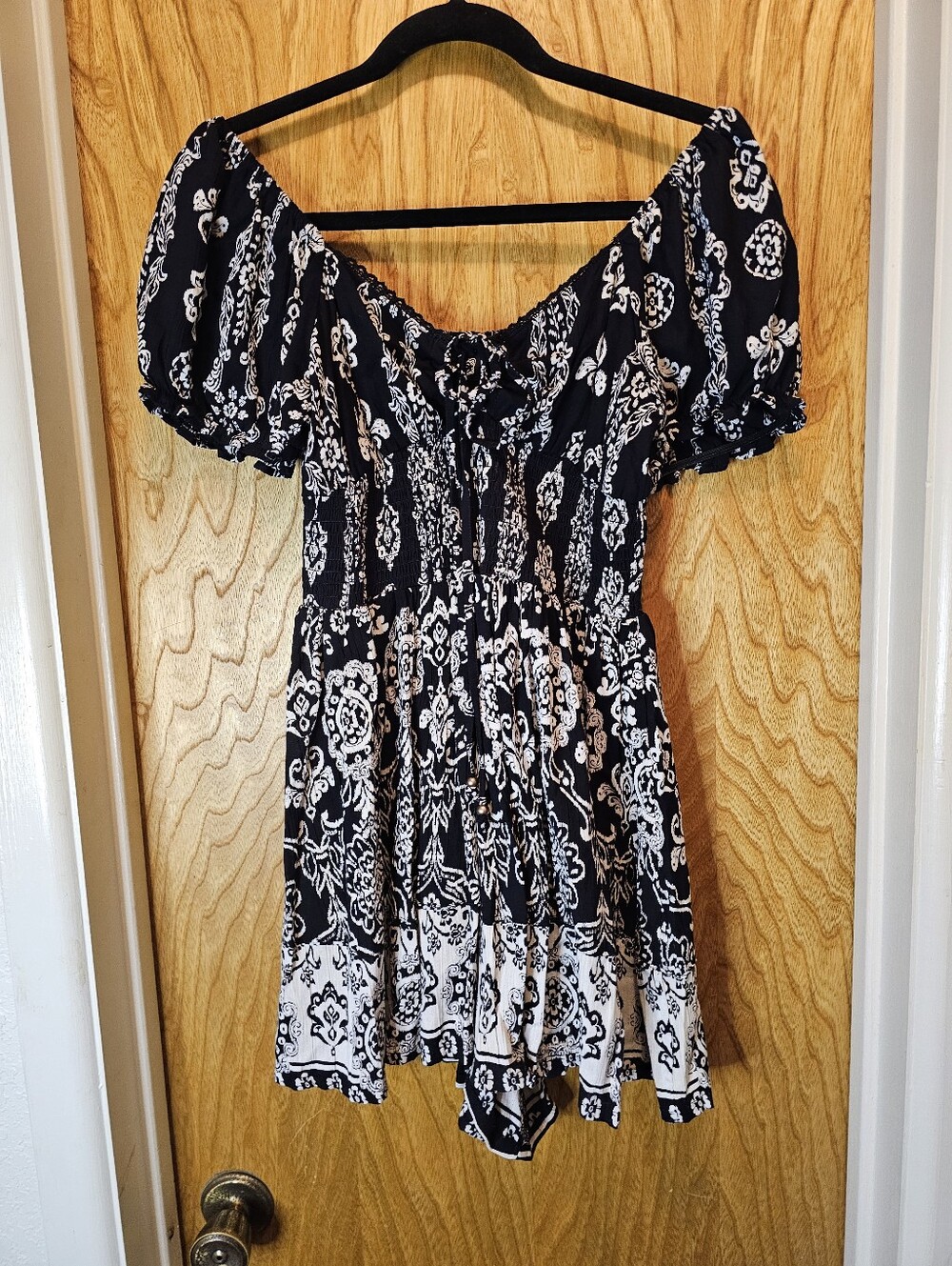 Angie Black & White Romper